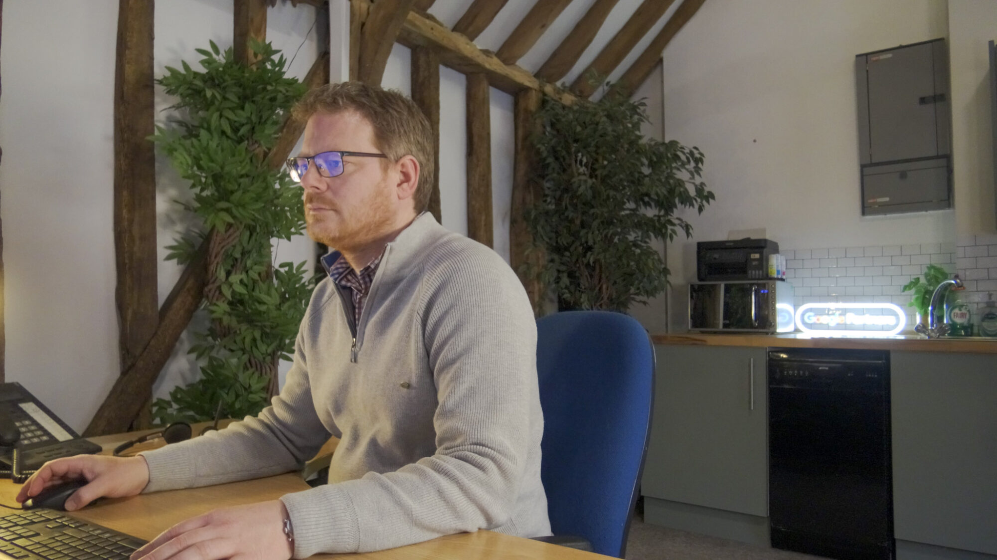 An SEO consultant working