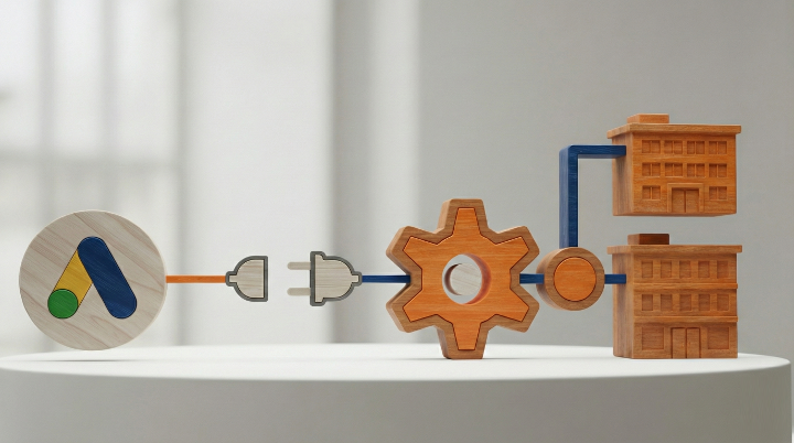 Plug-In PPC - Company Targeting, wooden logo